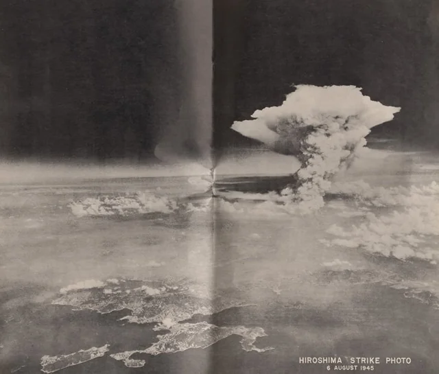 Hiroshima mushroom cloud, from August 6, 1945